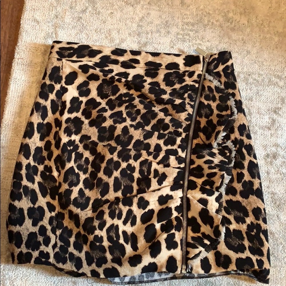 Zara zipped cheeta skirt